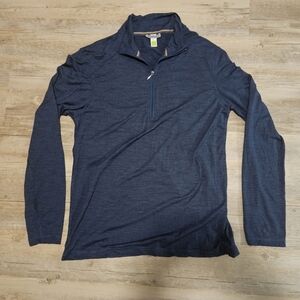 Smartwool Large Quarter-Zip Long Sleeve Base Layer 100% Merino Wool